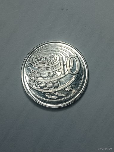 Каймановы острова 10 центов 2008 года .