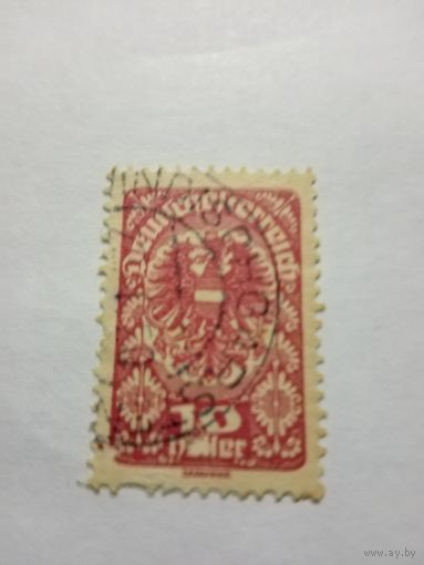 Австрия 1919г. 10 геллер, вишнёвая.
