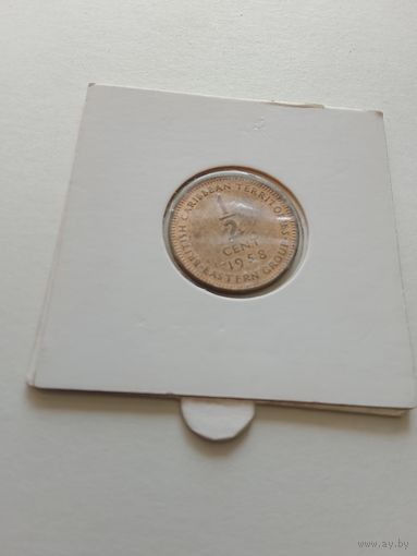 1/2 цента восточные Карибы 1958 редкий год возможен ОБМЕН