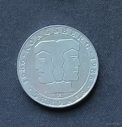 Норвегия 5 крон, 1986 300 лет норвежскому монетному двору 1-13-21