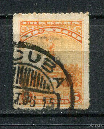 Мексика - 1923/1926 - Памятник Колумбу 5С - [Mi.573] - 1 марка. Гашеная.  (Лот 56Go)-T41P13