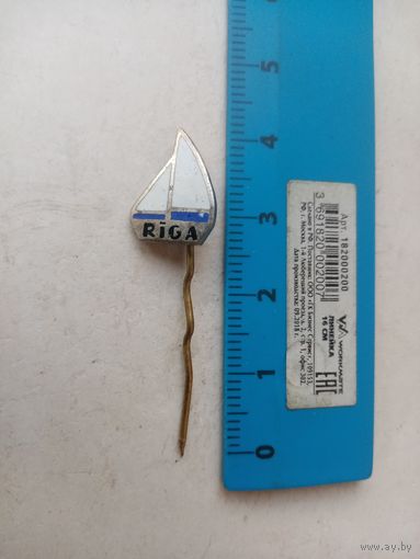 ЗНАК РИГА (ЭМАЛЬ-МЕТАЛЛ)