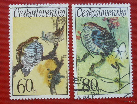 Чехословакия. Птицы. ( 2 марки ) 1972 года. 10-7.