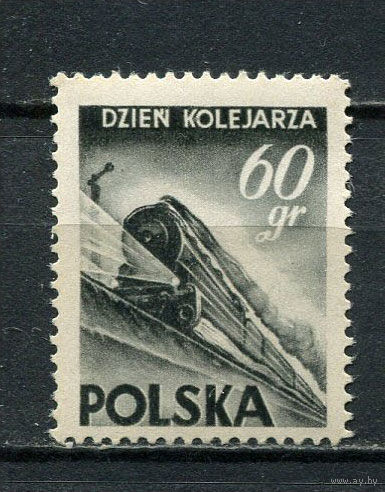 Польша - 1954 - Железная дорога 60Gr - [Mi.869] - 1 марка. MNH.  (Лот 86HU)-TG3P21