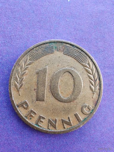 Германия ФРГ 10 пфеннигов 1950 F