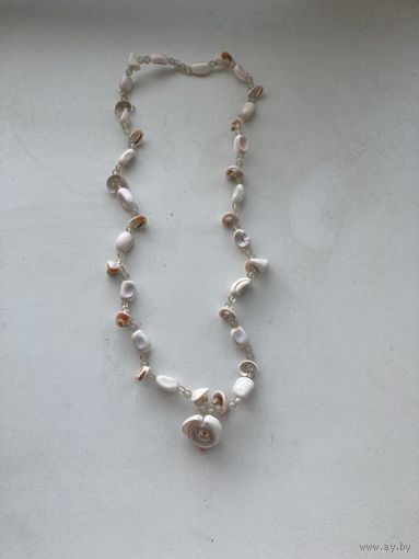 Бижутерия, бусы, имитация ракушечника, винтаж