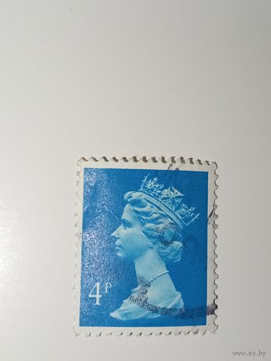 Великобритания 1971 Профиль королевы Елизаветы II, созданный на основе скульптуры Арнольда Машина