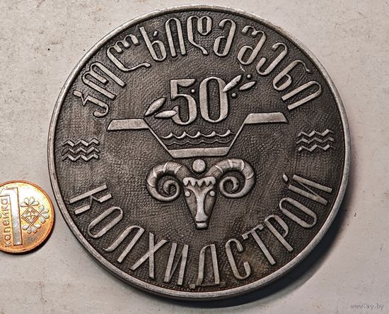 Колхидстрой настольная медаль СССР