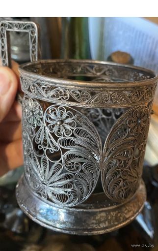 Подстаканник СССР СКАНЬ-ФИЛИГРАНЬ