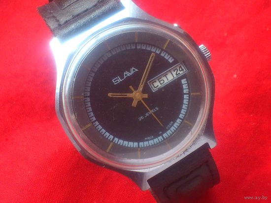 Часы СЛАВА 2428 из СССР 1980-х , РЕДКИЕ , в ДОСТОЙНОМ СОСТОЯНИИ
