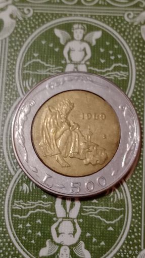 Сан Марино 500 лир 1989