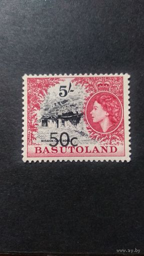 Великобритания\287с\ Басутоленд 1961 Надпечатка ми70тип2 \SG67A type II CV6фунт\