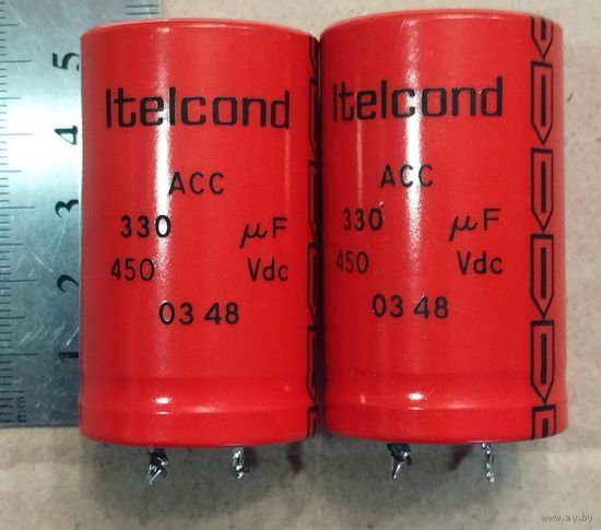 Конденсатор 330 мкФ 450В.