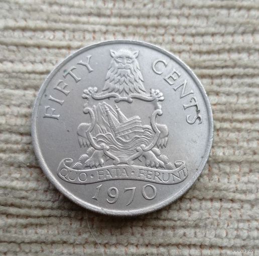 Werty71 Бермуды Бермудские острова 50 центов 1970 Корабль