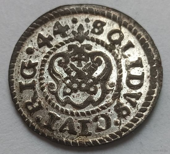 Рыжскi Кiрмаш! Солид 1644, Рига, Кристина. СУПЕР!!! Без обращения, в звоне