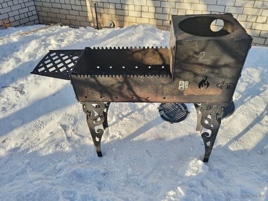 Мангал с печью для казана.