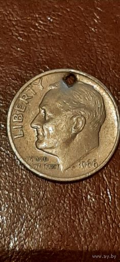 США 10 центов (1 дайм) 1966.