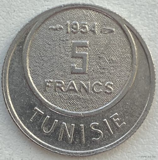 Тунис 5 франков 1954 г.