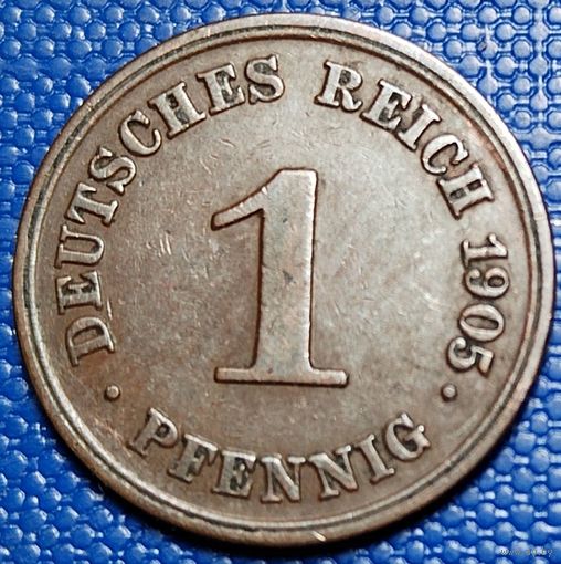 Германия 1 пфенниг 1905 г. Е.