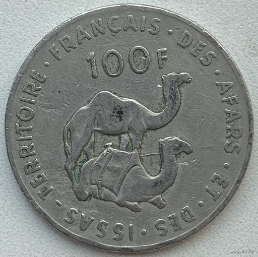 Французские афар и исса 100 франков 1975 г.