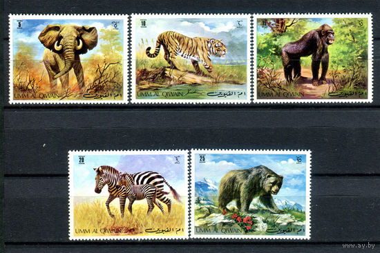 Умм-эль-Кайвайн - 1971г. - Дикие животные - полная серия, MNH [Mi 478 А - 482 А] - 5 марок