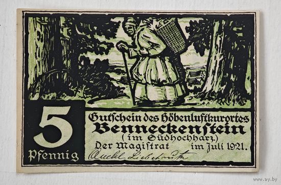 1921 год 5  марок    Германия