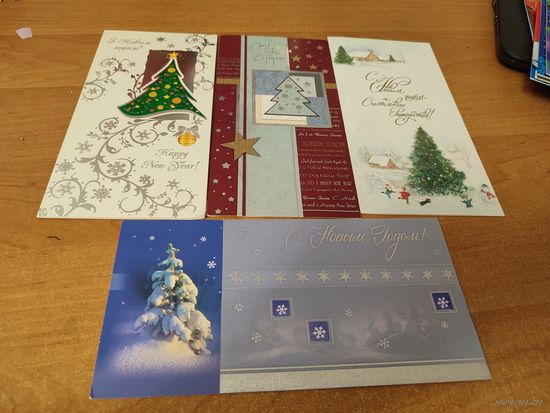 Новогодние открытки / чистые/
