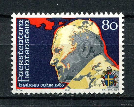 Лихтенштейн - 1983 - Папа Римский Иоанн Павел II - [Mi. 830] - полная серия - 1 марка. MNH.