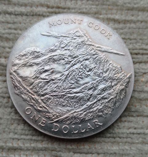 Werty71 Новая Зеландия 1 доллар 1970 гора Кука