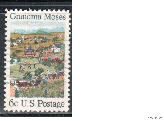 США-1969, (Мих.980) , гаш. , Фольклор, Живопись (одиночка)