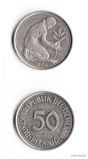 50 пфеннигов Германия 1994 года(J)