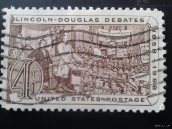 США 1958 живопись, выступление Линкольна