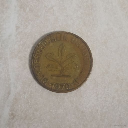 10 пфеннигов 1970 F Германия.