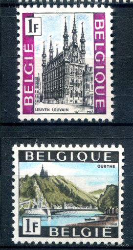 Бельгия - 1968г. - архитектура, достопримечательности, стандартный выпуск - 2 марки - полная серия, MLH [Mi 1537-1538]. #2-Be-48-B-1