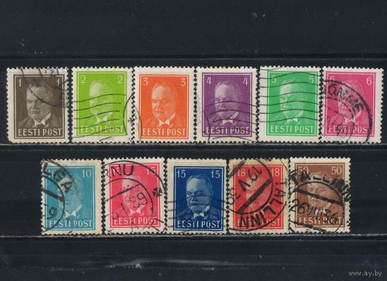 Эстония Респ 1936-40 К.Пятс-государственный протектор Стандарт #113-7,119,124-5,146
