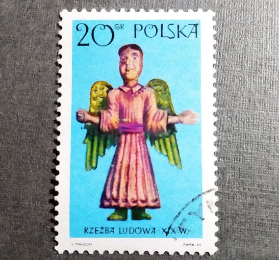 Марка Польша 1969 год Скульптура 19-го века