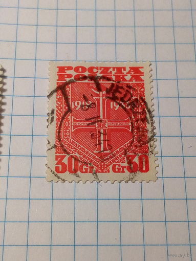 Марка Польша 1933 год