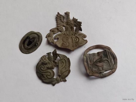 Кокарды школьные . Польша межвоенная , с 1 рубля, без мц