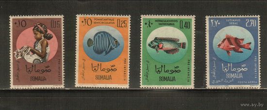 Сомали-1962(Мих.35-38) , **  ,  Морская фауна, Рыбы(полная серия)