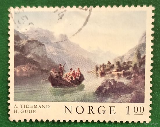 Норвегия 1974. Художник Адольф Тидеманда и Ханса Гуде. Свадебная процессия на Хардангер-фьорде