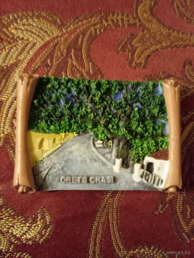 Магнит деревни Краси, расположенной на острове Крит, Греция