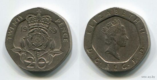 Великобритания. 20 пенсов (1989)
