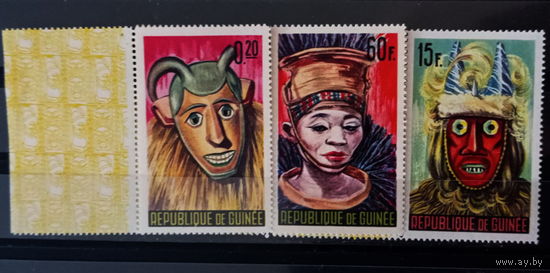 ГВИНЕЯ МАСКИ ЭТНОГРАФИЯ КУЛЬТУРА MNH