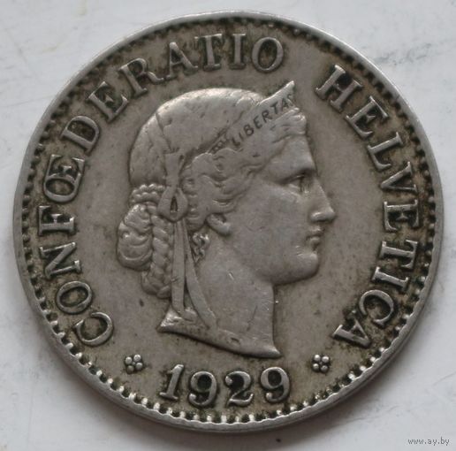 Швейцария 10 раппенов 1929 год