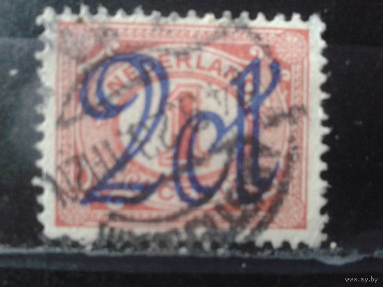 Нидерланды 1923 Надпечатка 2с на 1с