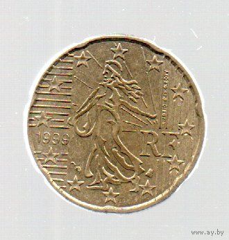 Франция. 20 евроцентов  1999