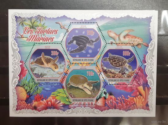 Кот-Д`Ивуар. 2018 год. Фауна. Рептилии. Черепахи (1111)
