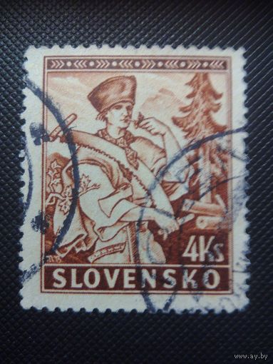 Словакия. Лесоруб. 1939г. гашеная