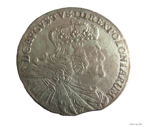 Двузлотовка 8 грошей 1756 Август III