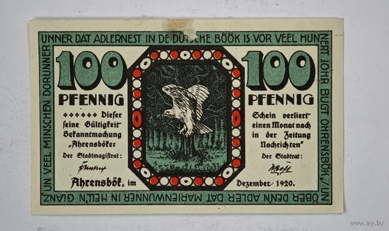 1920 год 100  пфеннигов   Германия нотгельд